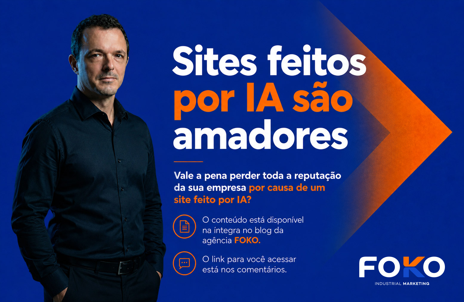 Sites feitos por IA são amadores